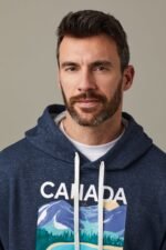 Canada Unisex French Terry Hoodie - Navy Marl - Image 4