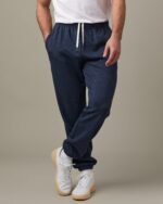 Tims Unisex French Terry Joggers - Navy Marl - Image 5
