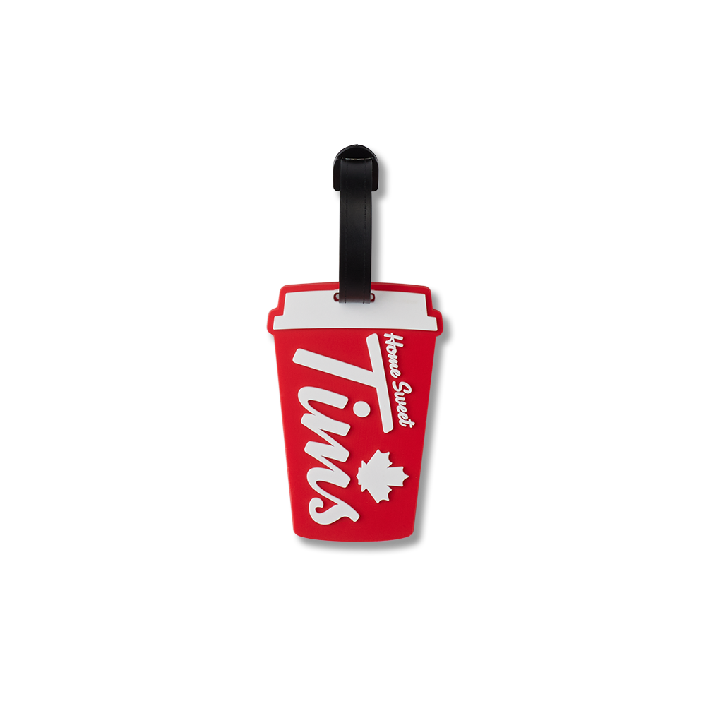 LuggageTagCup_Front_1 Tims Red Hot Cup Luggage Tag - Image 1